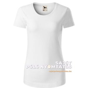 női póló nyomás organikus fehér