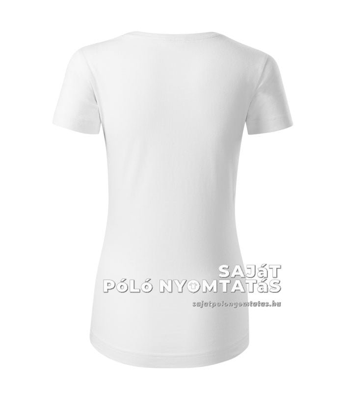 női póló nyomás organikus fehér