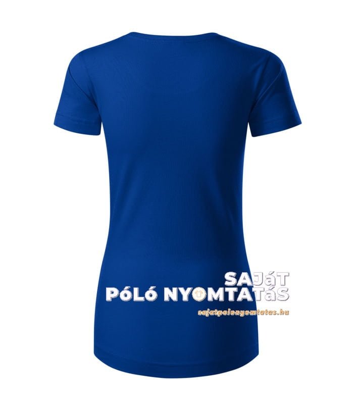 női póló nyomás organikus király kék