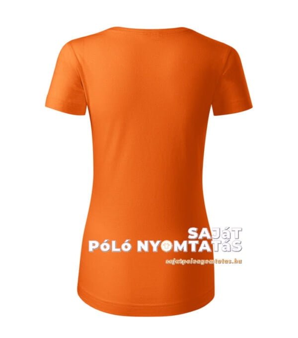 női póló nyomás organikus narancs sárga