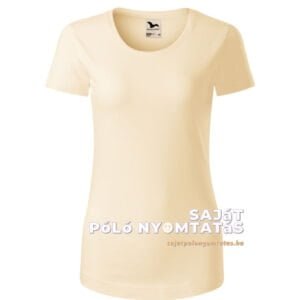 női póló nyomás organikus mandula sárga