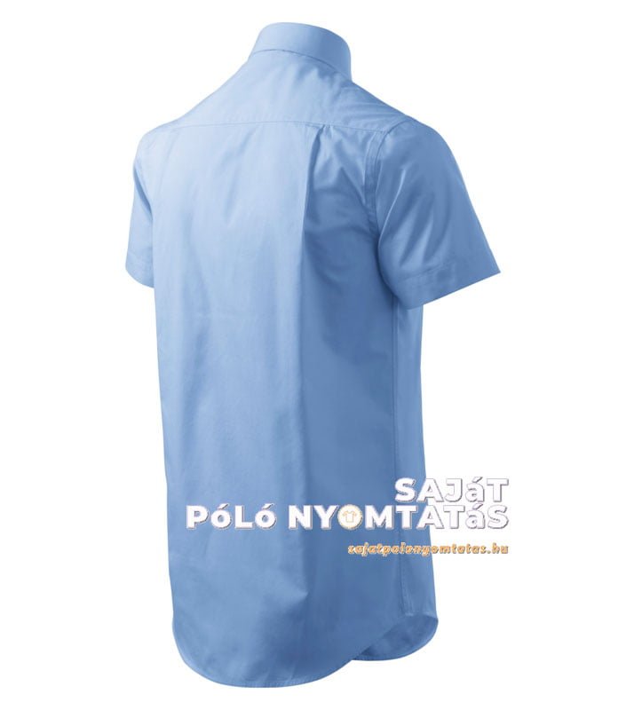 férfi ing rövid ujjú nyomás égszínkék