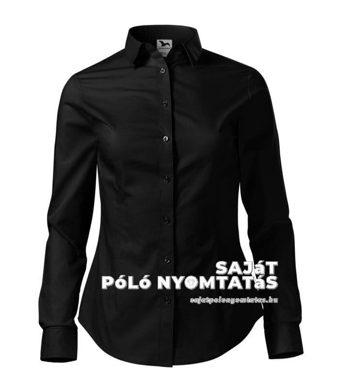 női ing hosszú ujjú fekete