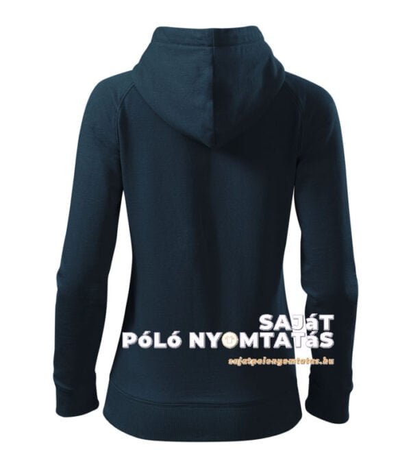 Női pulóver kapucnis nyomás tengerész kék