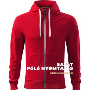 Férfi pulóver kapucnis nyomás piros