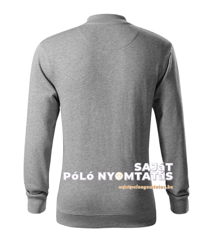 férfi pulóver nyomás sötétszürke melírozott