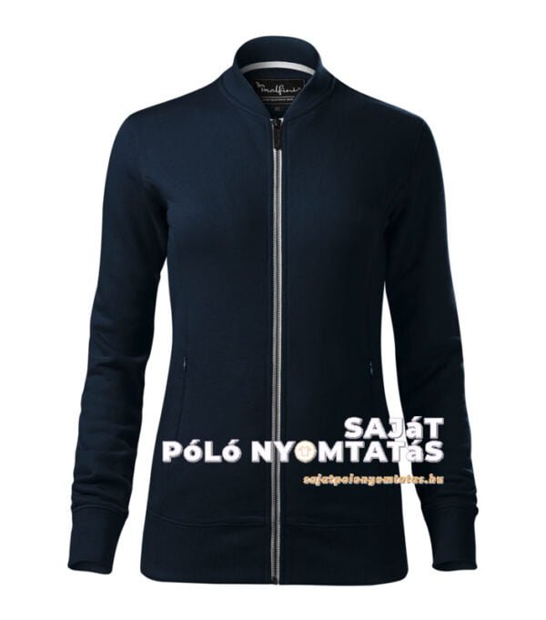 Női pulóver nyomás tengerész kék