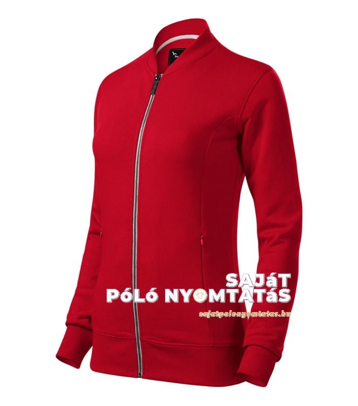 Női pulóver nyomás piros