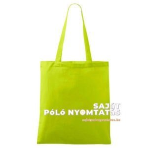 Bevásárló szövet táska nyomás lime zöld